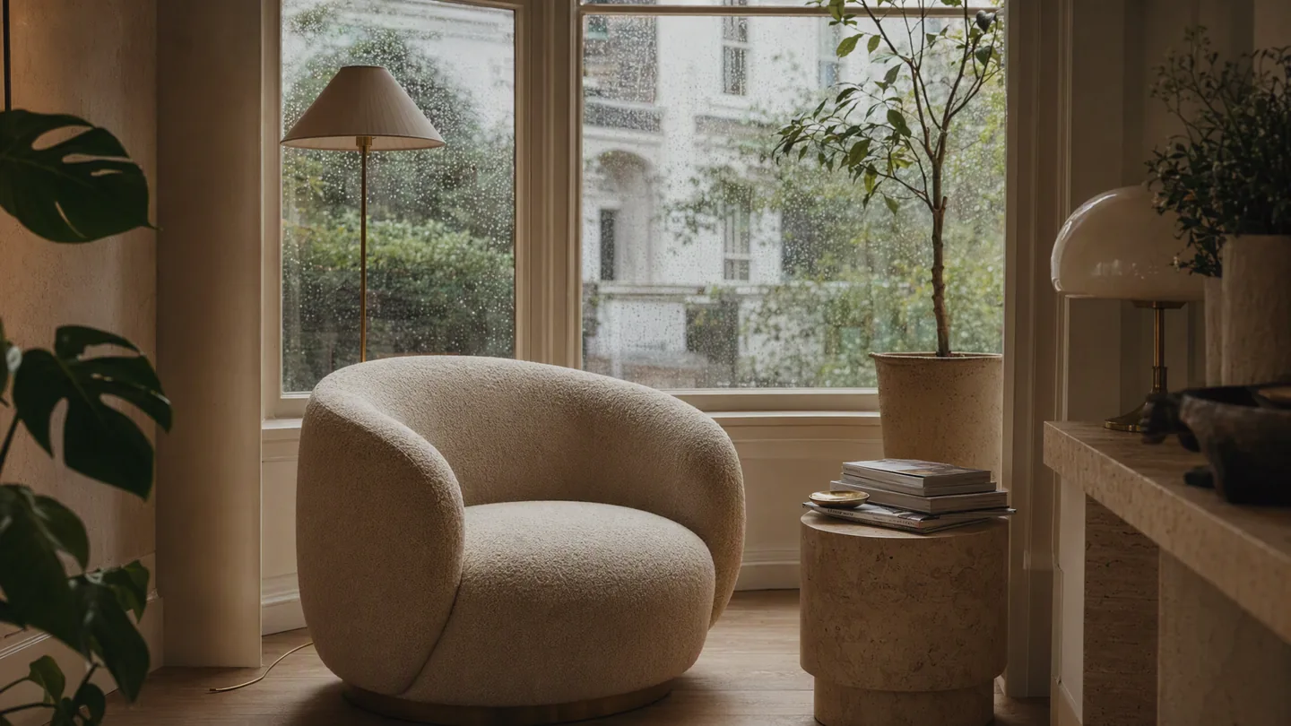 The reading corner, rainy